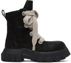 Rick Owens Black Jumbo Laced Bozo Tractor Boots