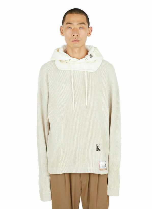 Photo: Partly Double Hooded Sweatshirt in Cream