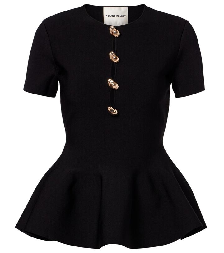 Photo: Roland Mouret Embellished peplum top