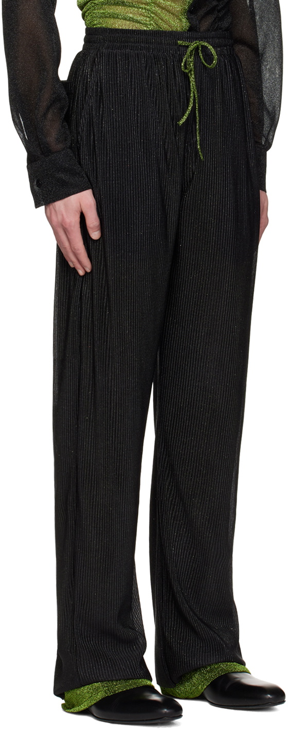 Tokyo James Black Metallic Sweatpants