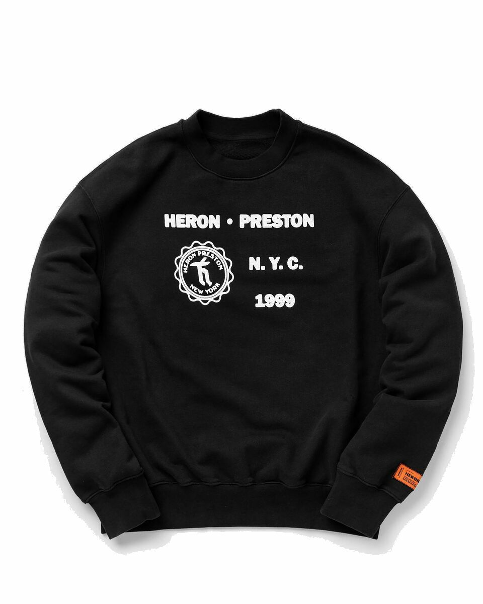Photo: Heron Preston Medieval Heron Crewneck Black - Mens - Sweatshirts