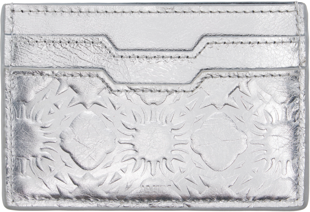 AMIRI Silver MA Quad Foil Card Holder