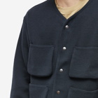 Arpenteur Men's George Merino Wool Cardigan in Midnight Blue