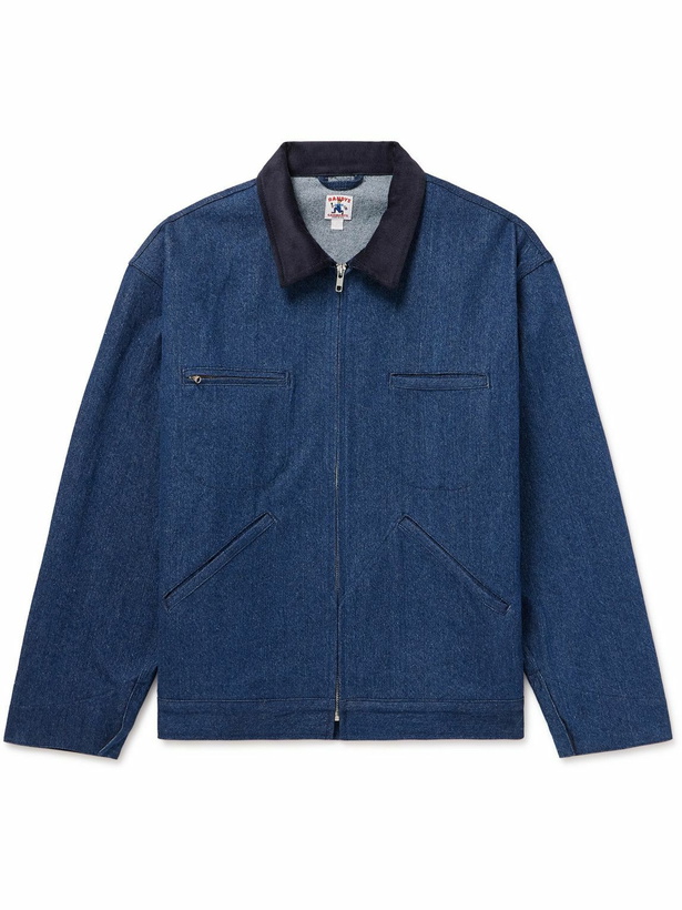 Photo: Randy's Garments - Corduroy-Trimmed Denim Jacket - Blue