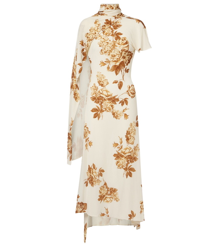 Photo: Magda Butrym Floral scarf-detail midi dress