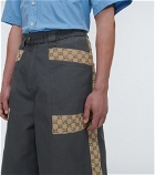 Gucci - Wide-leg canvas Bermuda shorts