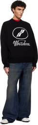 We11done Black Logo JQD Sweater