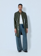 MM6 Maison Margiela Faux-Leather Button-Up Coat