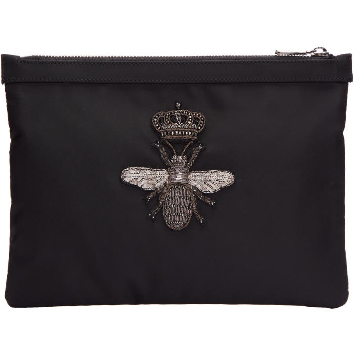 Photo: Dolce and Gabbana Black Crown Bee Pouch