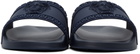 Versace Navy Palazzo Pool Slides