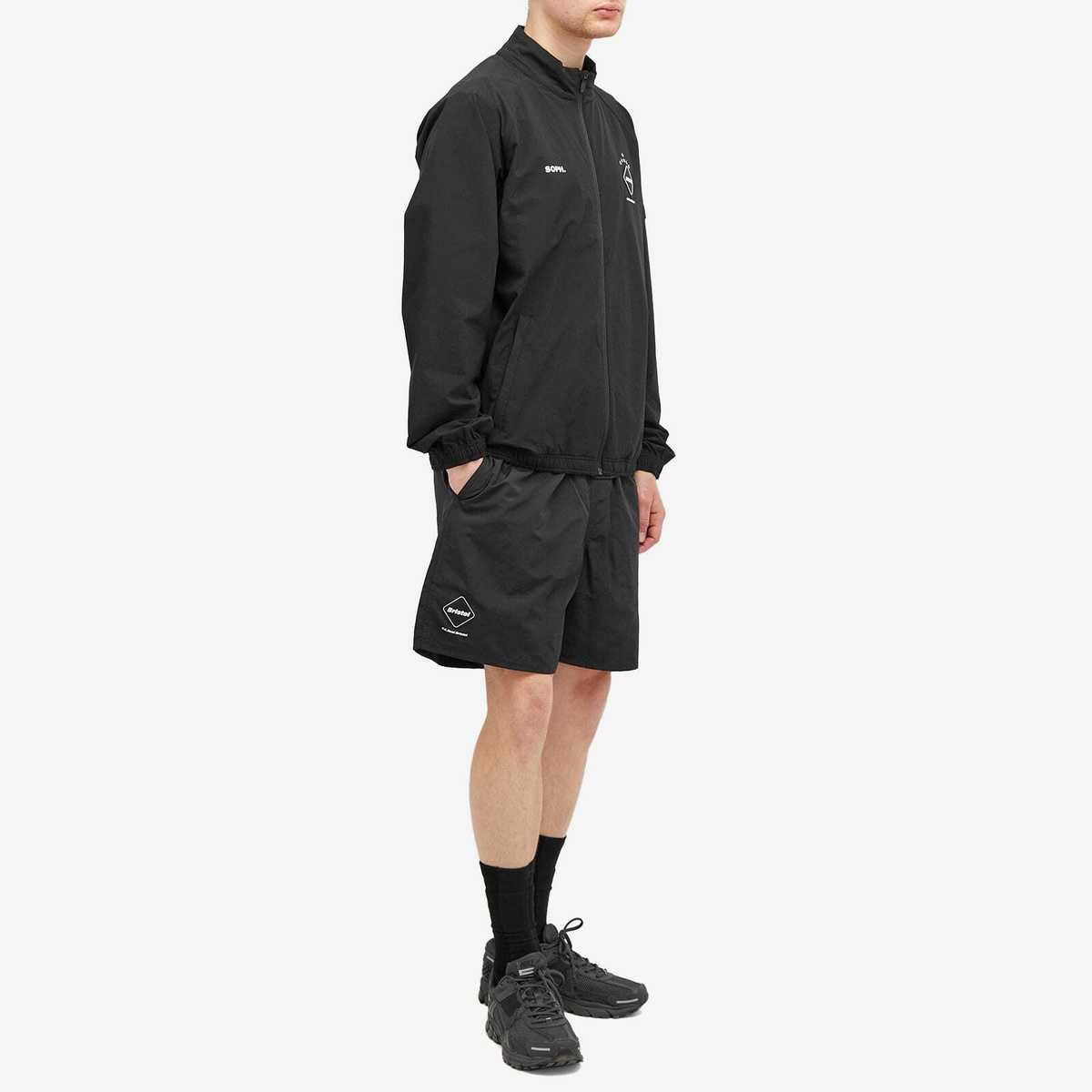 F.C. Real Bristol Men's Supplex Nylon Easy Shorts in Black