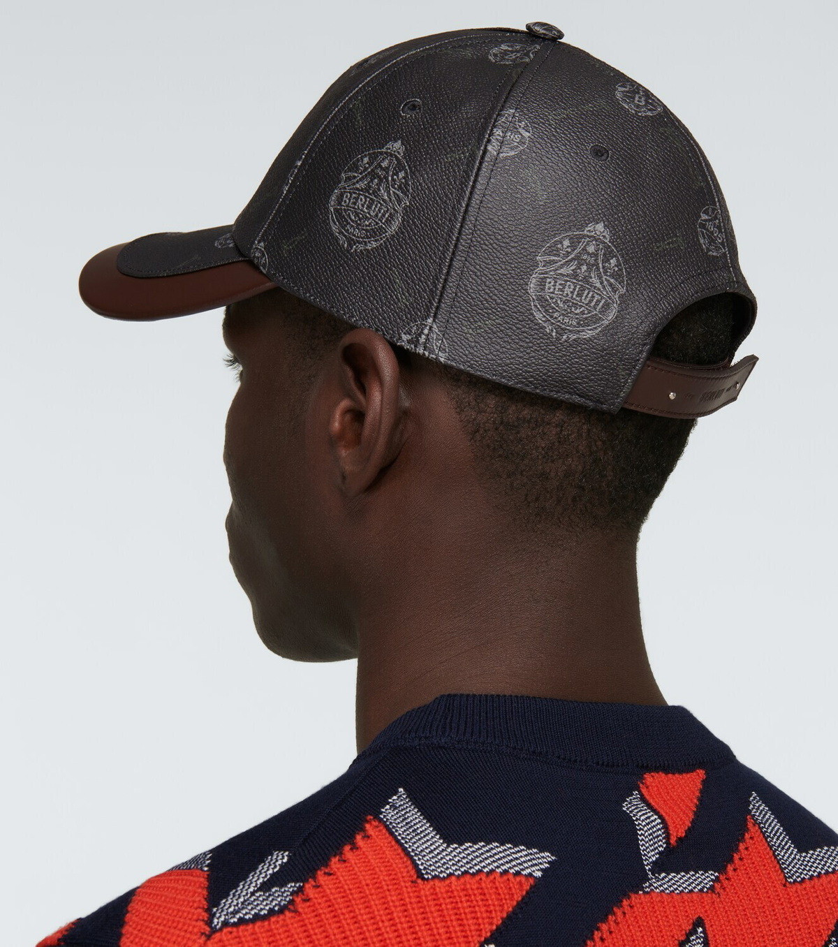 Berluti Leather-trimmed Signature Canvas cap