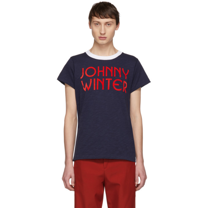 Photo: Acne Studios Navy Bla Konst Johnny Winter T-Shirt