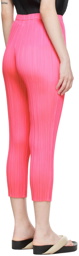 Pleats Please Issey Miyake Pink Polyester Trousers