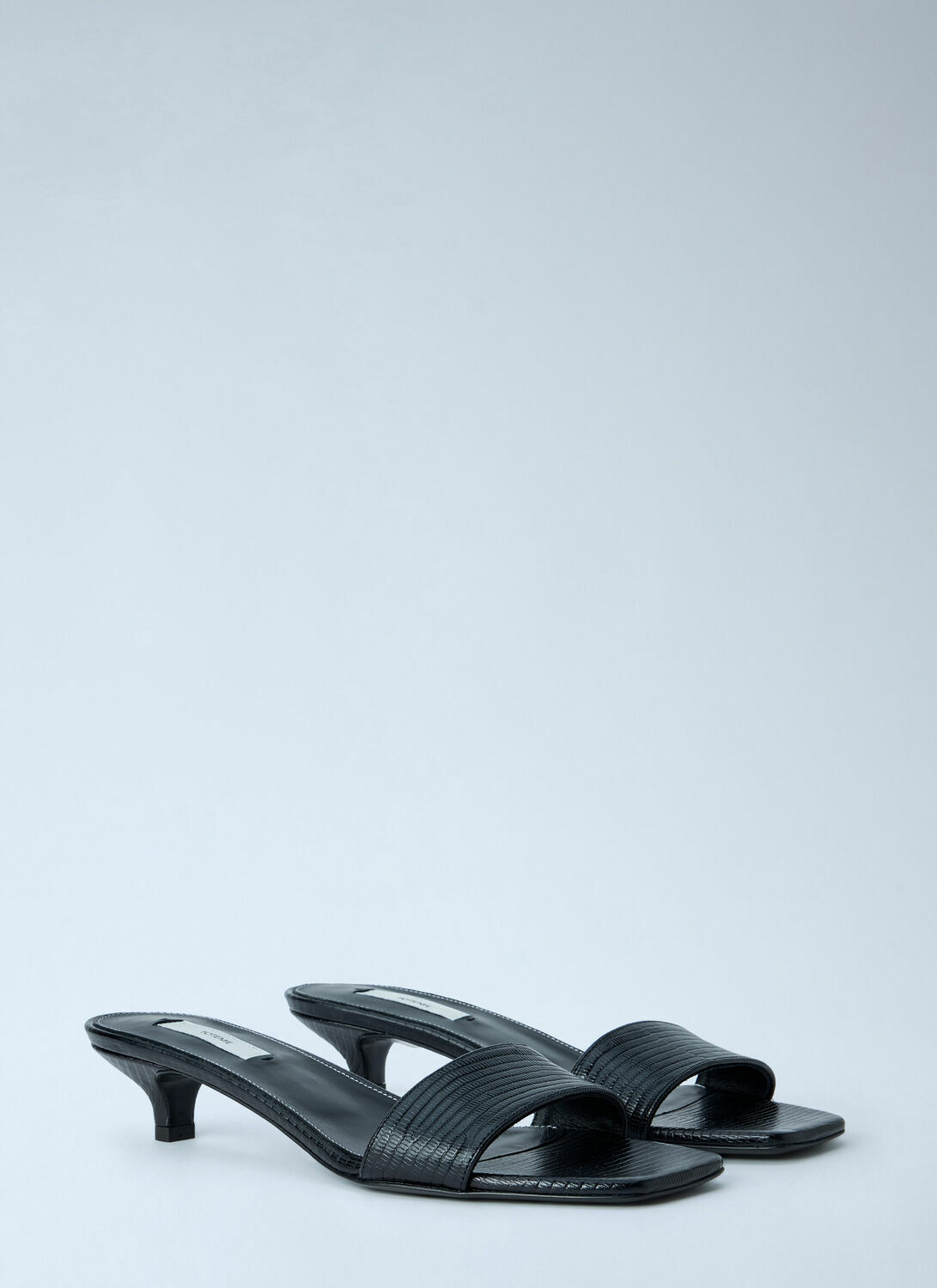 Toteme Slim Lizard-Embossed Bandeau Sandals