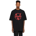 VETEMENTS Black and Red Anarchy T-Shirt