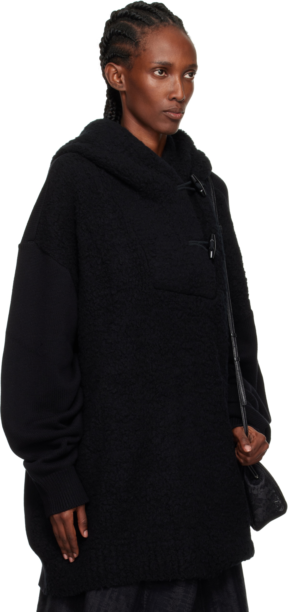 Y's Black Toggle Hoodie
