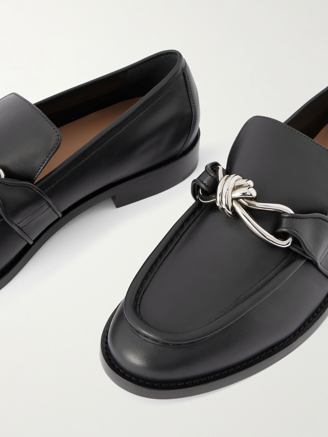 Bottega Veneta - Astaire Knot-Detailed Leather Loafers - Black