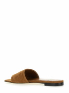 SEMICOUTURE Brown Slide Sandals In Suede Woman