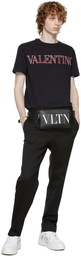 Valentino Garavani Black Large 'VLTN' Handle Pouch