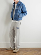 Cherry Los Angeles - Horse Power Logo-Embroidered Cotton-Jersey Sweatpants - Gray