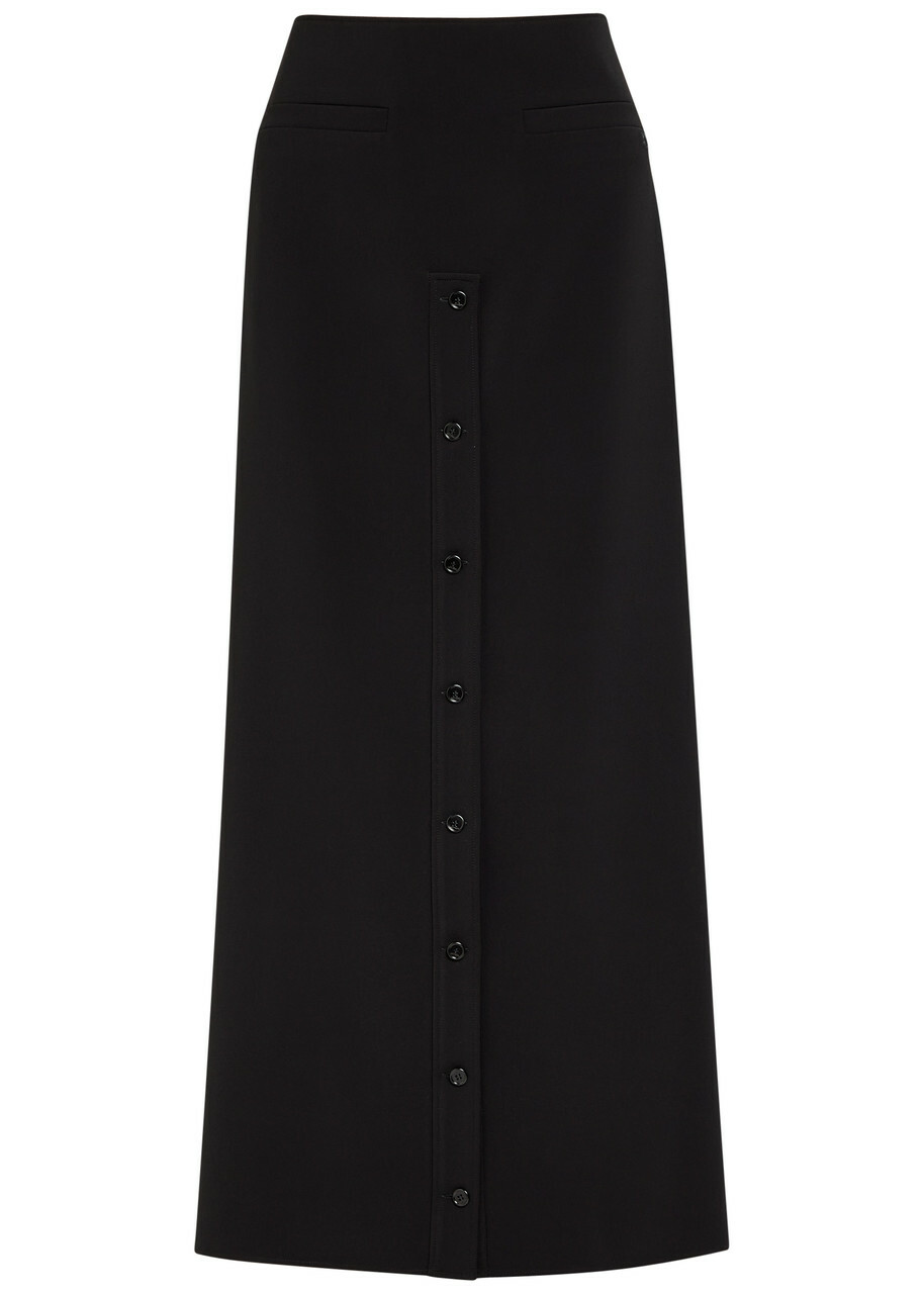 Courrèges Crepe Maxi Skirt Black