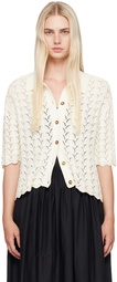 Loulou Studio White Adria Cardigan