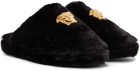 Versace Black 'La Medusa' Slippers