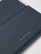 Charles Simon - Logo-Print Full-Grain Leather and Silver-Tone Travel Wallet