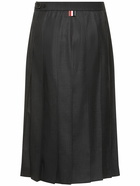 THOM BROWNE Pleated Drop Back Midi Skirt