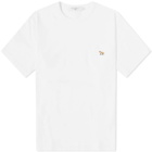 Maison Kitsuné Men's Profile Fox Patch Pocket T-Shirt in White
