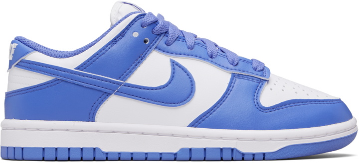 Photo: Nike White & Purple Dunk Low Sneakers