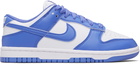 Nike White & Purple Dunk Low Sneakers