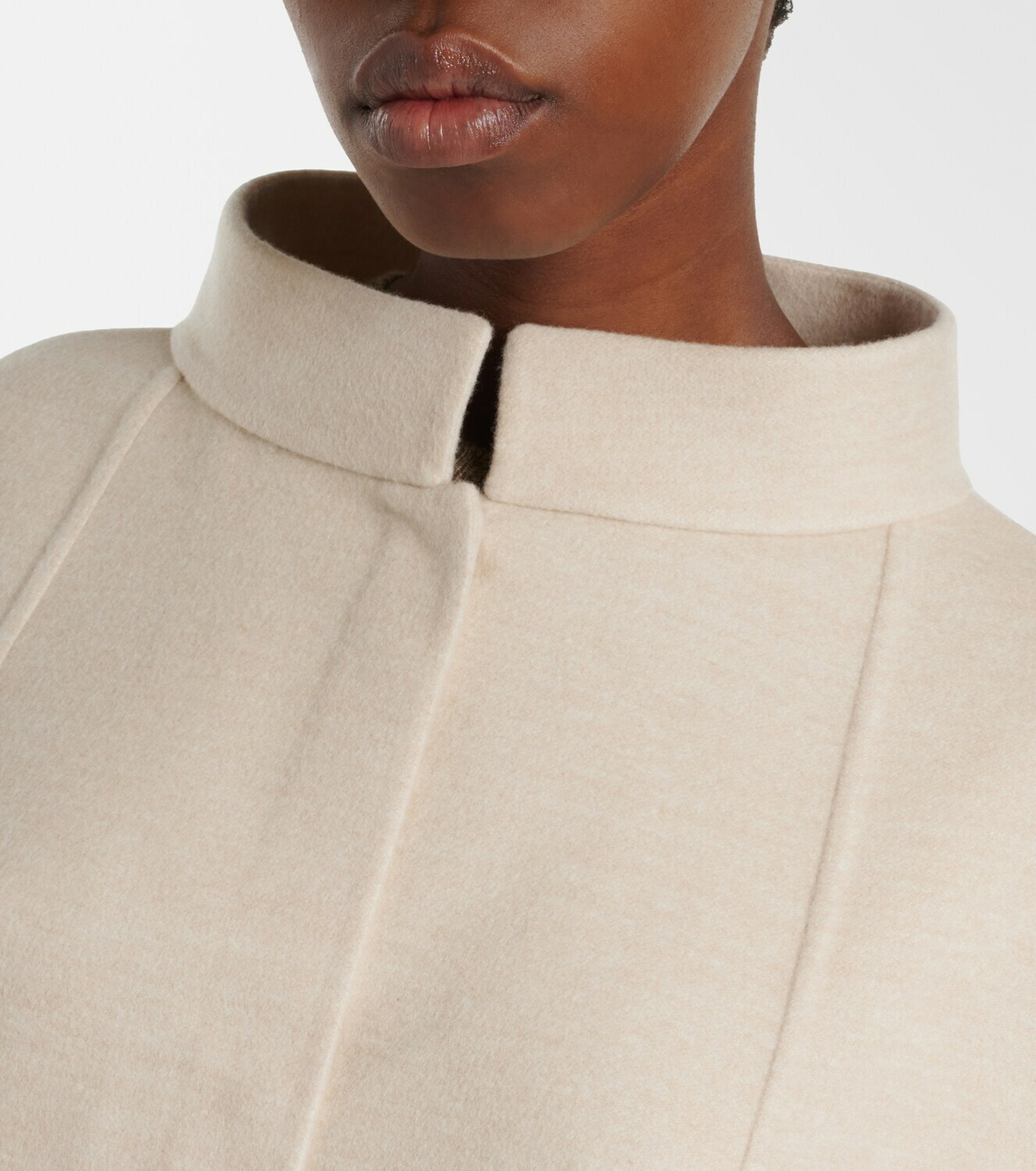 Loro Piana Salzburg leather-trimmed cashmere cape