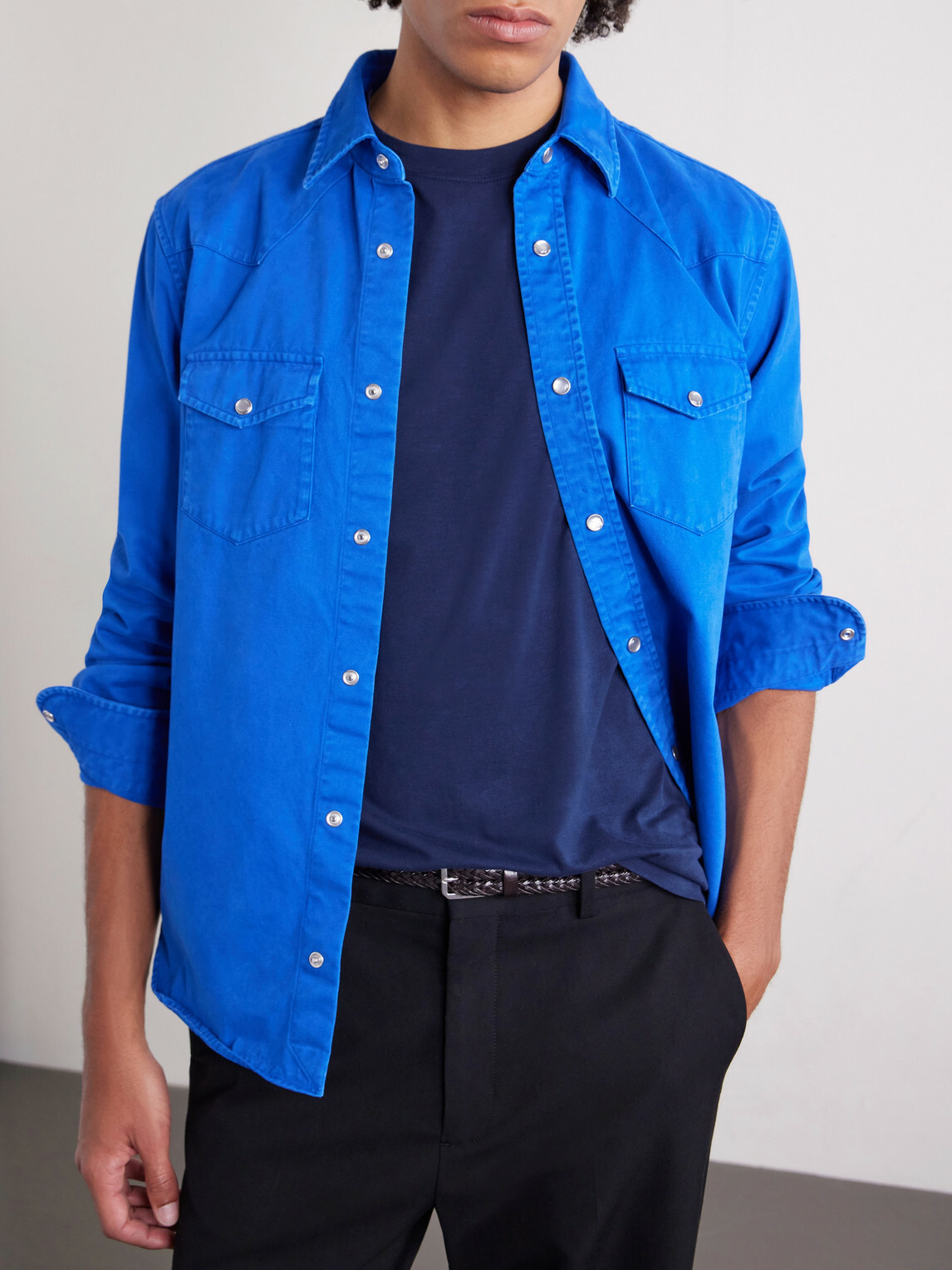 TOM FORD - Lyocell and Cotton-Blend T-Shirt - Blue