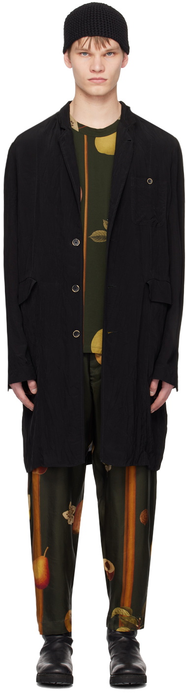 UMA WANG Black Giovanni Coat