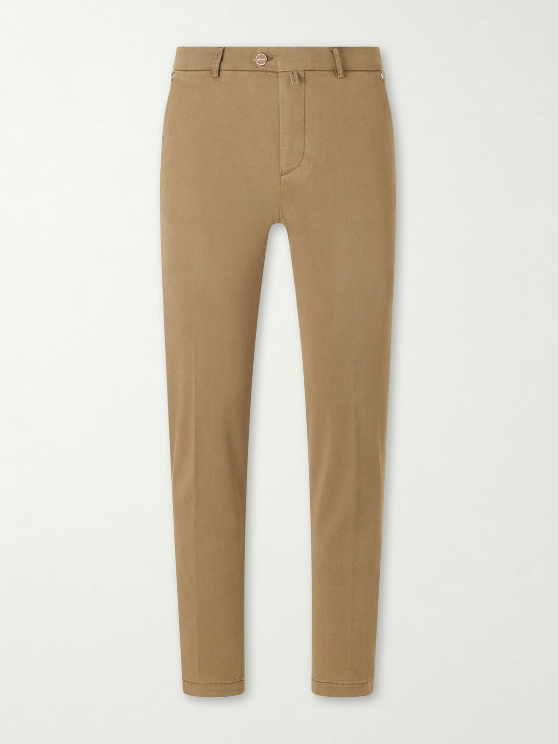 Kiton - Straight-Leg Lyocell-Blend Trousers - Brown