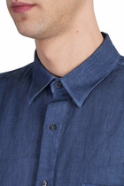 120% Lino Shirt In Blue Linen