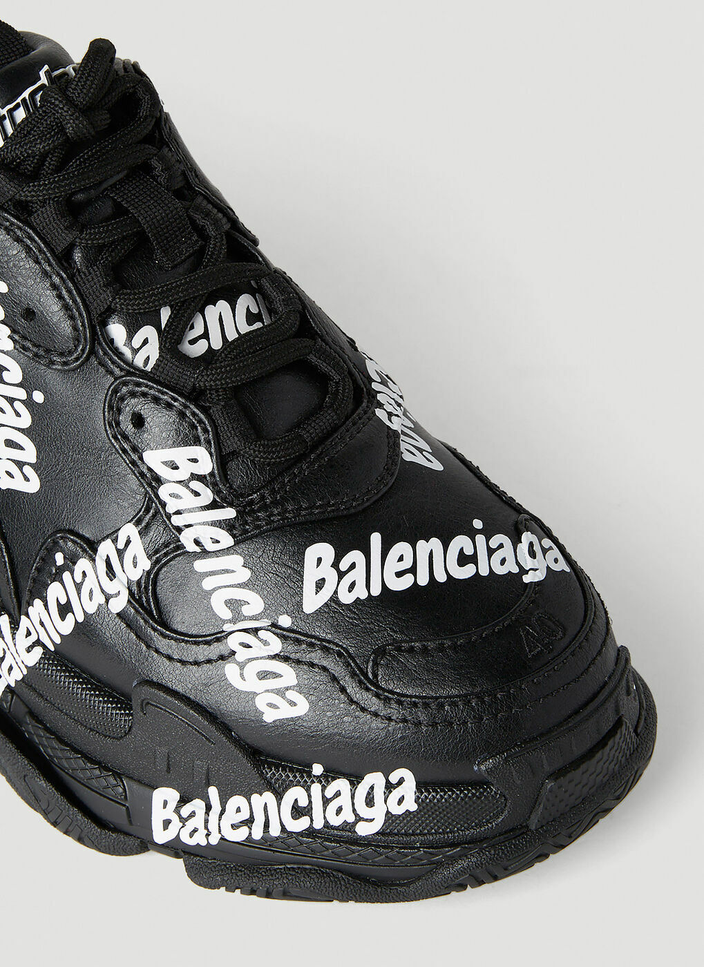 Balenciaga - Logotype Triple S Sneakers in Black Balenciaga