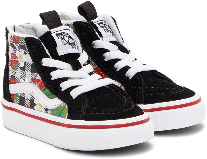 Vans Baby Black Strawberry Gingham Sk8-Hi Zip Sneakers Vans