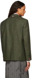 Thom Browne Green Donegal Tweed University Sport Blazer