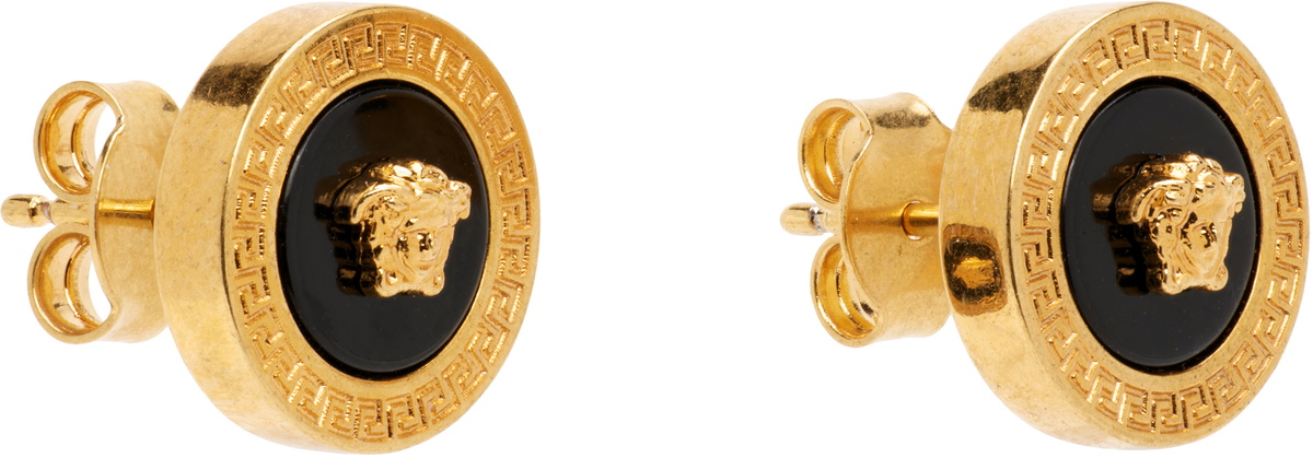Versace Enamel Medusa Stud Earrings
