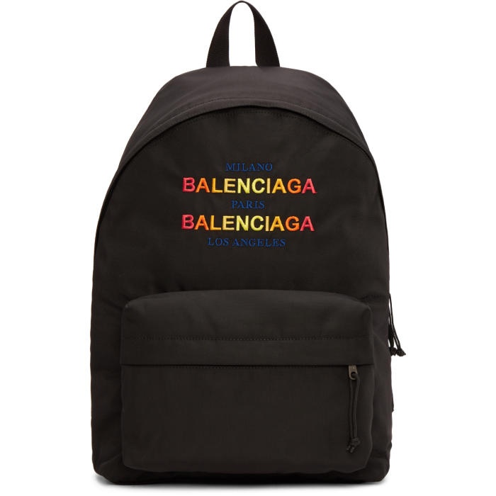 Photo: Balenciaga Black Nylon Explorer Backpack 
