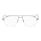 Bottega Veneta Silver Aviator Glasses