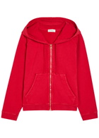 Second Layer Rola Hooded Cotton Sweatshirt Red