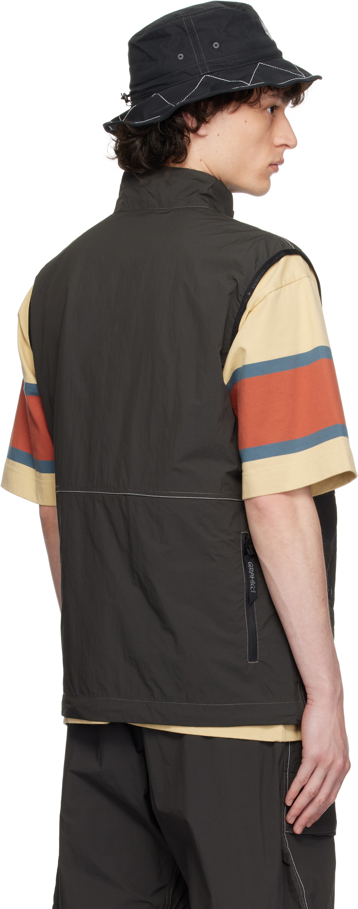 and wander Gray Gramicci Edition Brushed Nylon Vest
