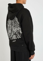 Amiri Hotel Crystal-embellished Hooded Cotton Sweatshirt Black