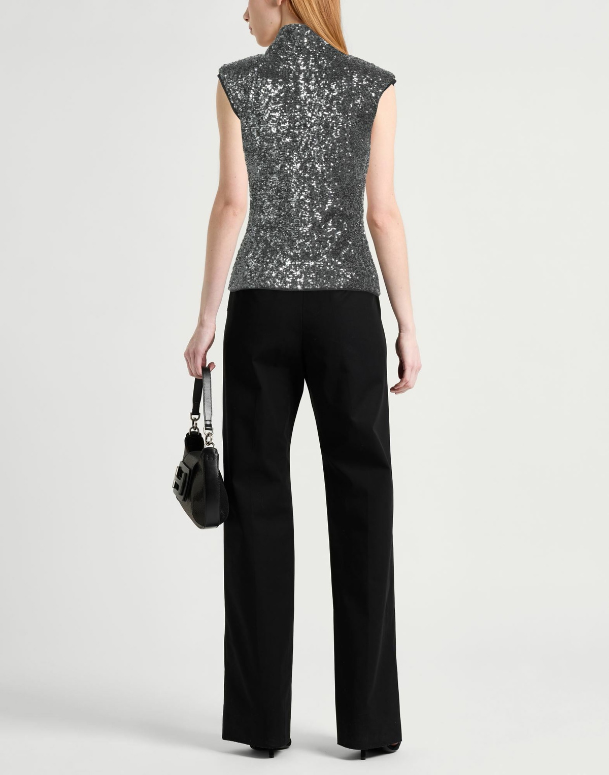Chiara Boni La Petite Robe Womens Top in Gunmetal