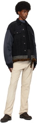 UNDERCOVER Navy Contrast Hem Bomber Jacket