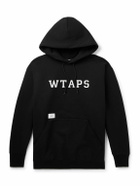 WTAPS - Academy Logo-Print Appliquéd Cotton-Jersey Hoodie - Black